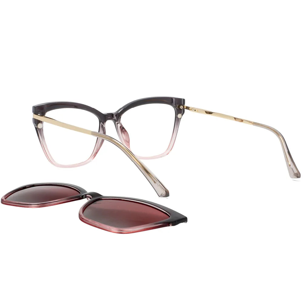 Polarized Flip-on Sunglasses Men Women Fashion Computer Eyeglasses TR90 Anti Blue Light Glasses Frames 53684