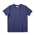 T1-0007 Red Tornado Asian Size Super Good Quality Mans 260GSM Heavy Thick Casual Henley Tee Cotton 7 Colors