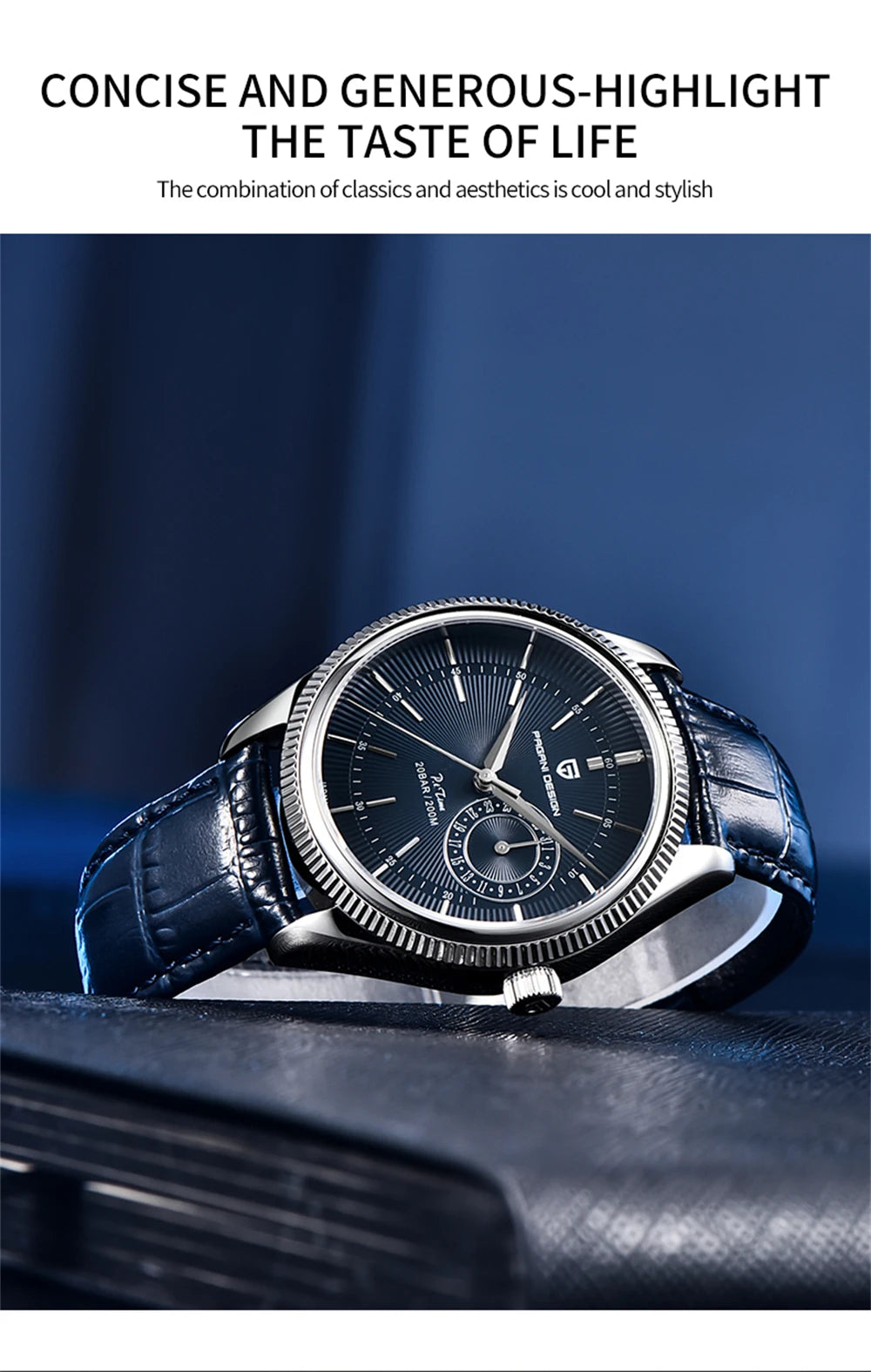 PAGANI DESIGN 2026 Men's Watches Automatic Watch Men Sapphire Quartz Wristwatches Chronograph 10Bar Waterproof Relogio Masculino