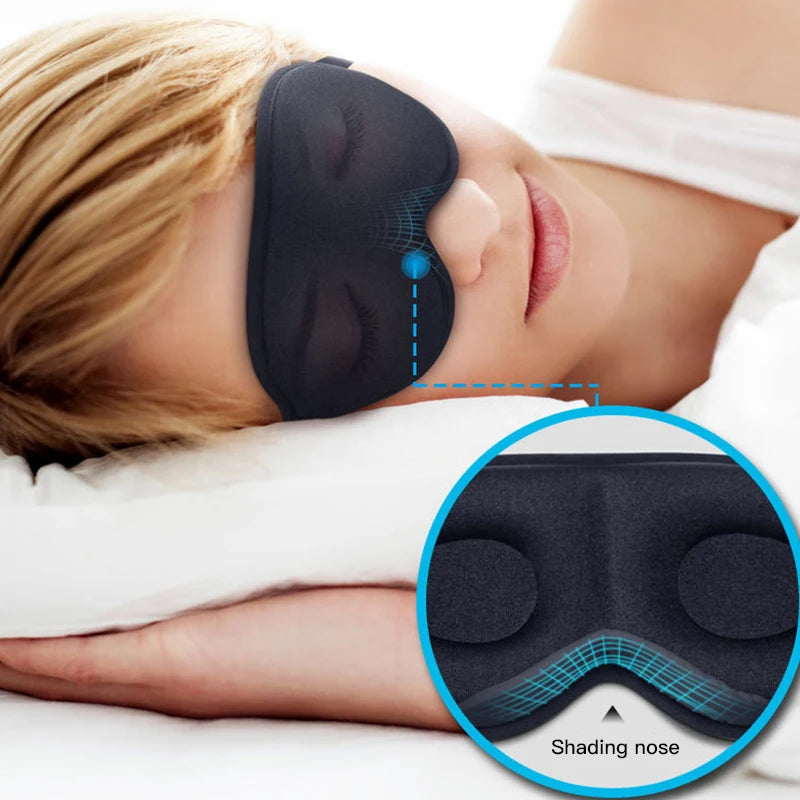 3D Memory Foam Silk Sleep Mask Soft Women Men Eye Patches Comfort Three Dimensional Design Face Mask Eyeshade Night Breathable