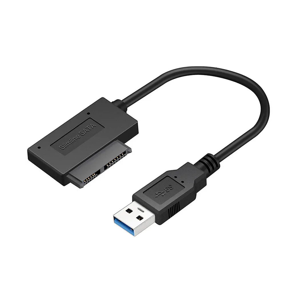 USB3.0 to Mini Sata II 7+6 13Pin Adapter SATA Converter Cable for Laptop CD/DVD ROM Slimline Drive USB 3.0 SATA Hard Drive Cable