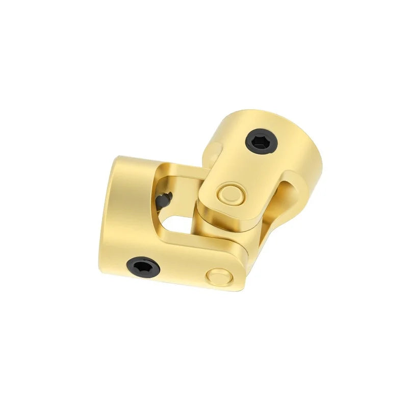 GKTOOLS Mini Coupling Brass Universal Joint 3mmx3mm Diameter 7mm Length 13mm Model Ship Coupler Gimbal