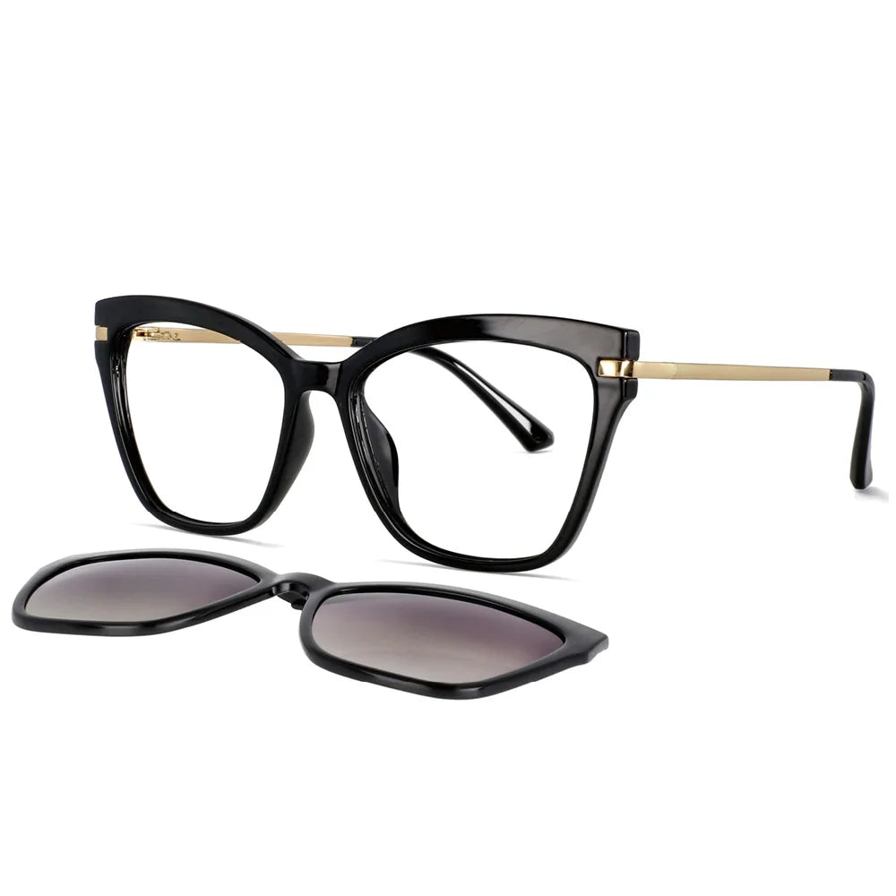 53684 TR90 Anti Blue Light Glasses Frames Polarized Flip-on Sunglasses Men Women Fashion Computer Eyeglasses