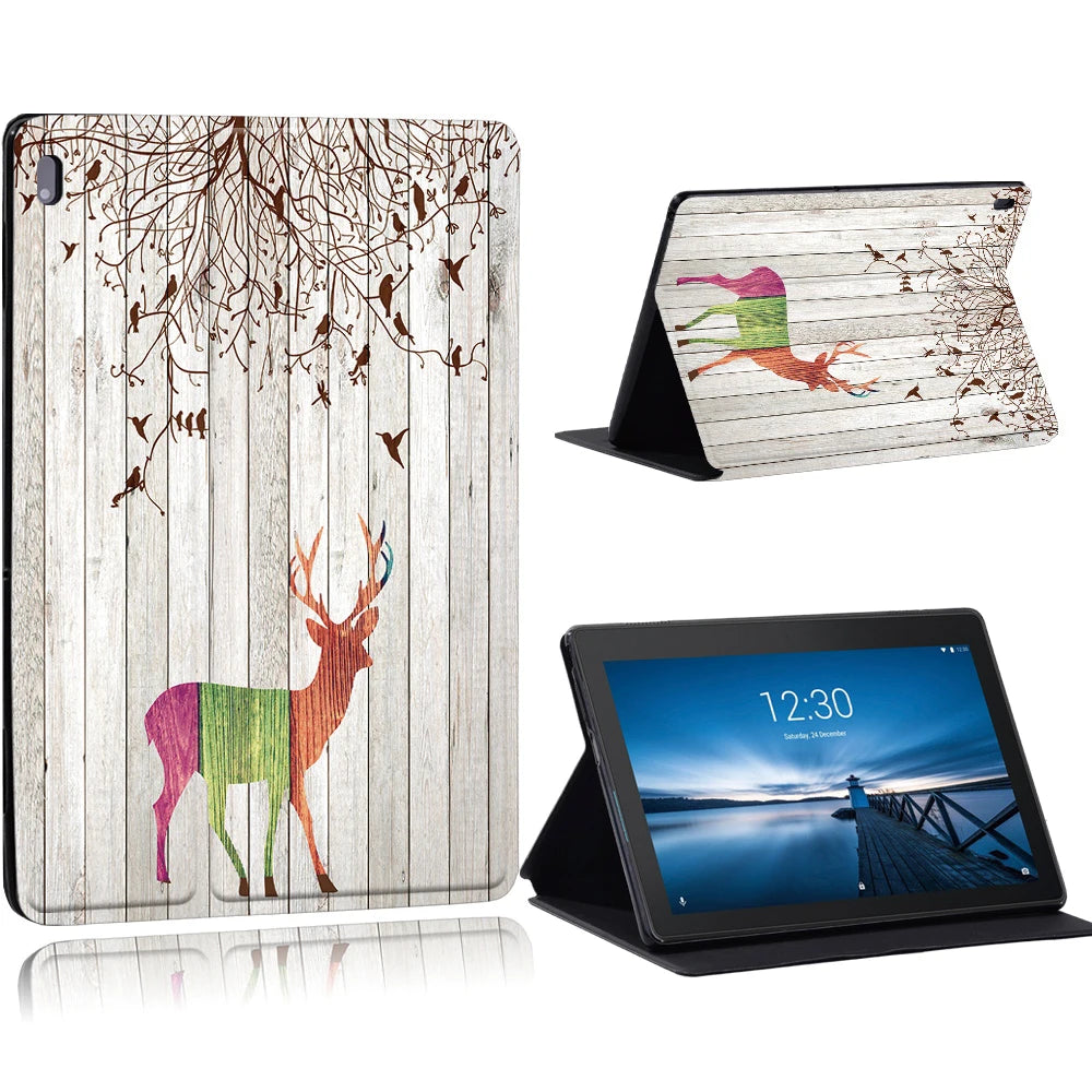 Case for Funda Tablet Lenovo Tab E10 10.1"/Tab M10 10.1"/Smart Tab M10 FHD Plus 10.3" TB-X606F M7 M8 TB-8505 Stand Tablet Cover