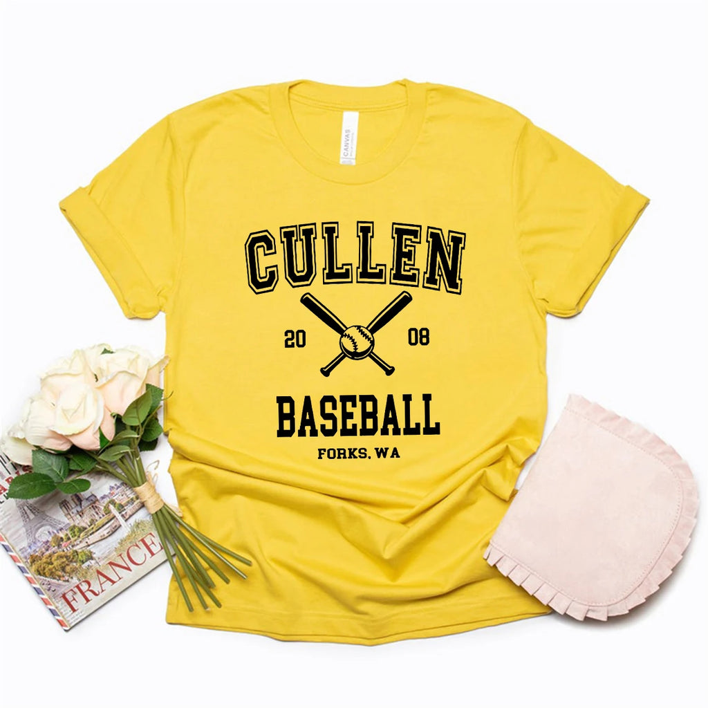 Twilight T Shirt Forks T-shirt Cullen Baseball Shirt Unisex Women Men Tshirts Graphic Tee Streetwear Women Top Crewneck Tshirts