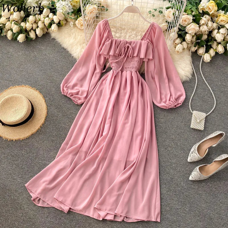Woherb Cotton Asymmetrical Crop Blouse Women Korean Pleated Bow Bandage Shirt Casual O-neck Solid Elegant Blusas Mujer Moda 2026
