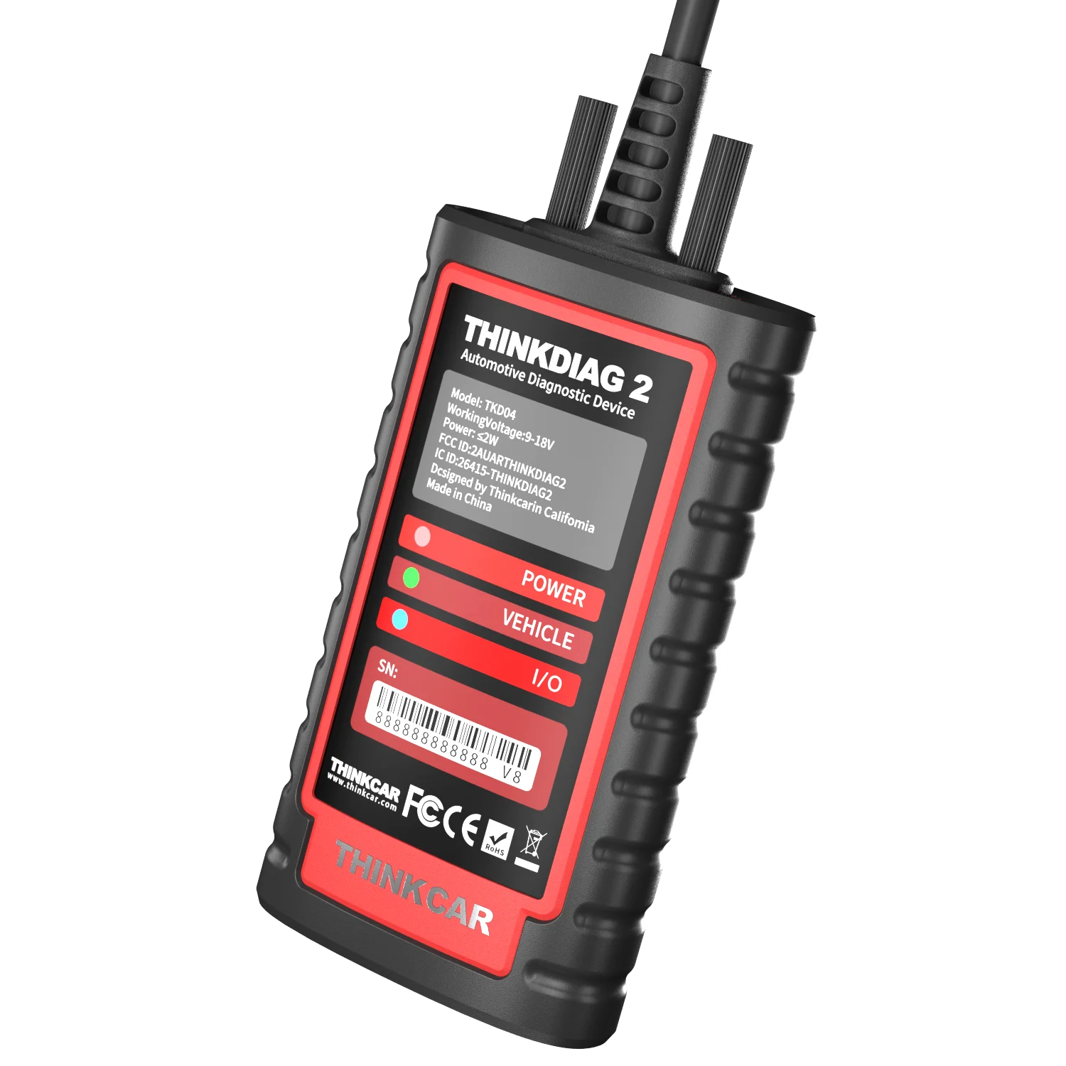 US EU Thinkdiag 2 OBD2 Scanner Support CAN FD Protocols Fit for Car Brands Free Full Softwares 16 Reset Functions ECU Code