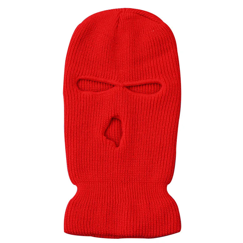 Winter Army Tactical Mask 3 Hole Full Face Mask Ski Mask Winter Cap Balaclava Motorbike Motorcycle Helmet Full Helmet