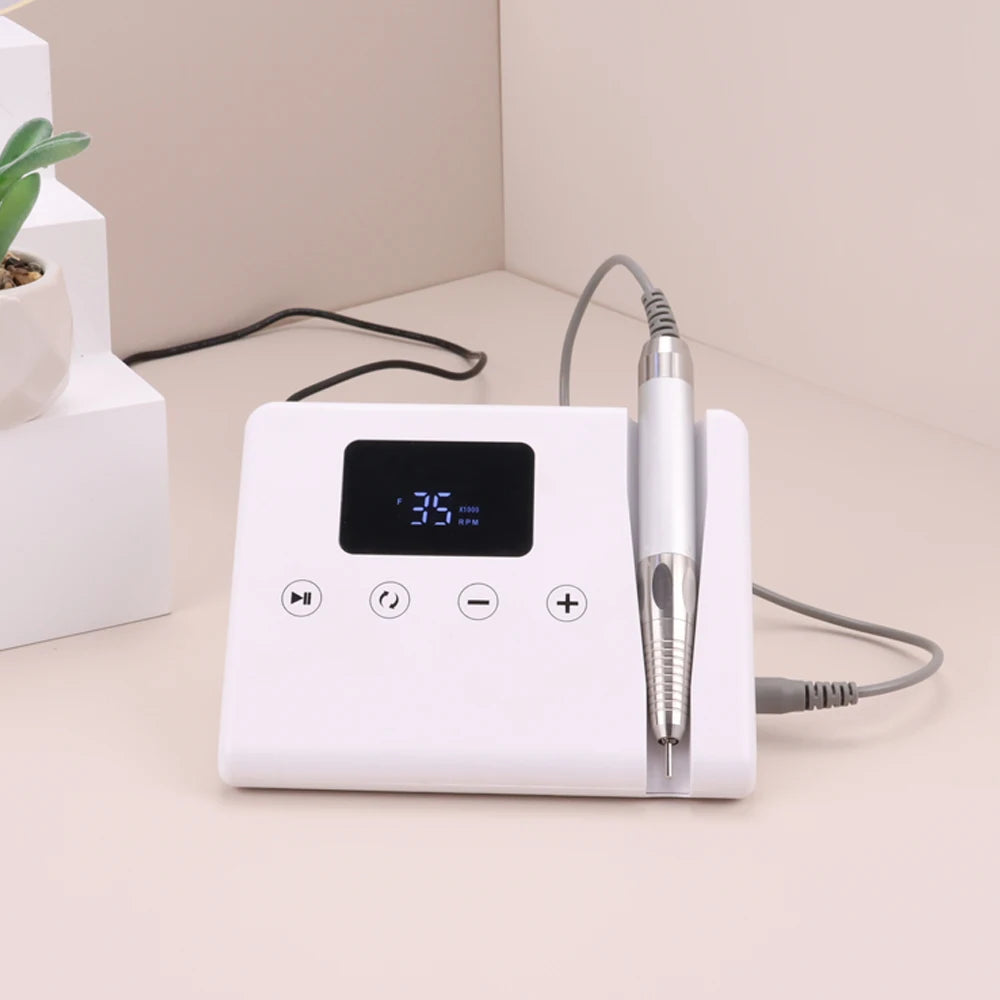 Plug in Desktop 85W Brushless Professional 35000rpm Unique Telephone Design Light Weight Salon Use Nail Drill with Touch Button