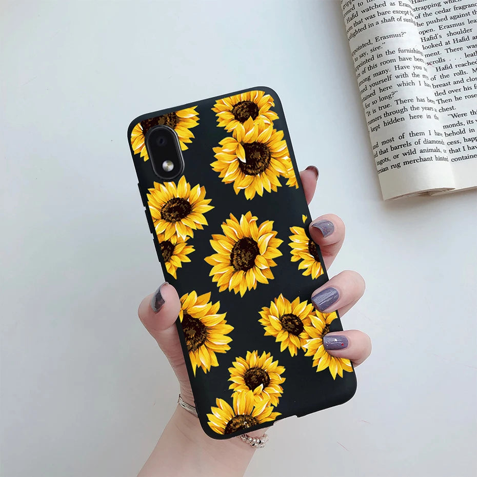 For Samsung Galaxy A01 core Cases Silicon Back Cover Soft Sunflower Phone Case For Samsung A01 core SM-A013 a 01 m01 Core Case