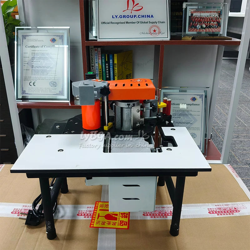 LY Edge Banding Machine ST300 Portable Two-Sided Gluing Edge Bander Equipment Electronic Speed Control for Woodworking PVC