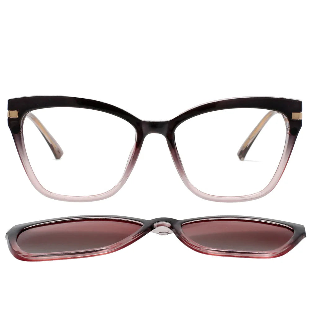 Polarized Flip-on Sunglasses Men Women Fashion Computer Eyeglasses TR90 Anti Blue Light Glasses Frames 53684