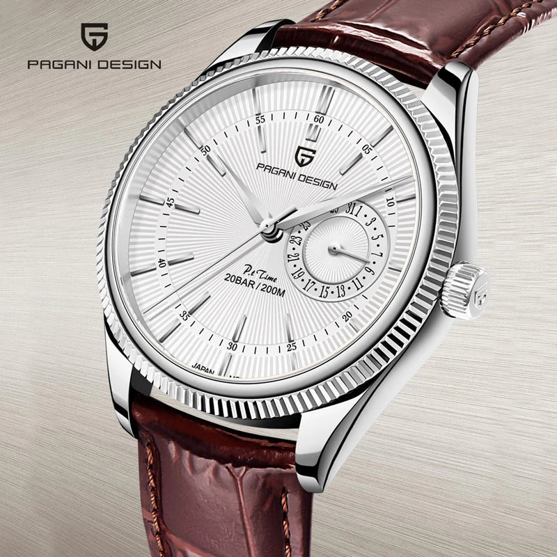 PAGANI DESIGN 2026 Men's Watches Automatic Watch Men Sapphire Quartz Wristwatches Chronograph 10Bar Waterproof Relogio Masculino