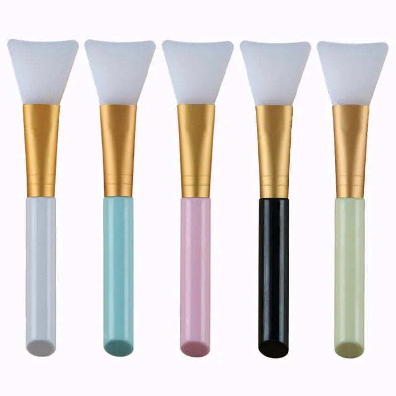 1pcs Face Mask Brush Silicone Facial Mask Mud Mixing Brushes 10 Color Soft Fashion Beauty Women Skin Face Care Makeup Tools