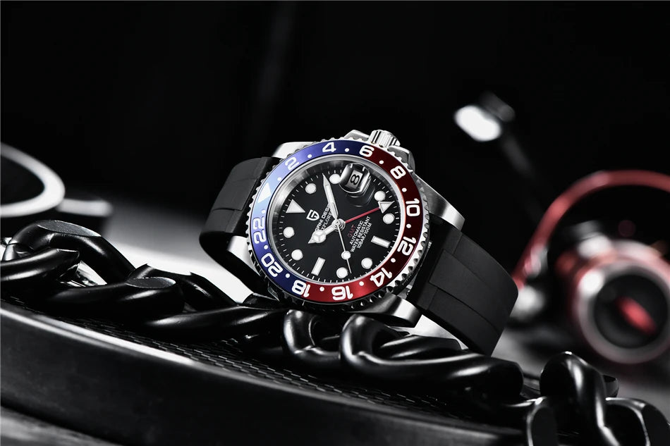 PAGANI DESIGN Top Brand Sapphire Glass Mechanical Watch reloj hombre Luxury Men  Automatic Wristwatch Stainless Steel GMT Watch
