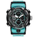 SMAEL Sport Watch for Male Quartz LED Digital Stopwatch Big Dial Clock Waterproof Dual Time Display Wristwatch