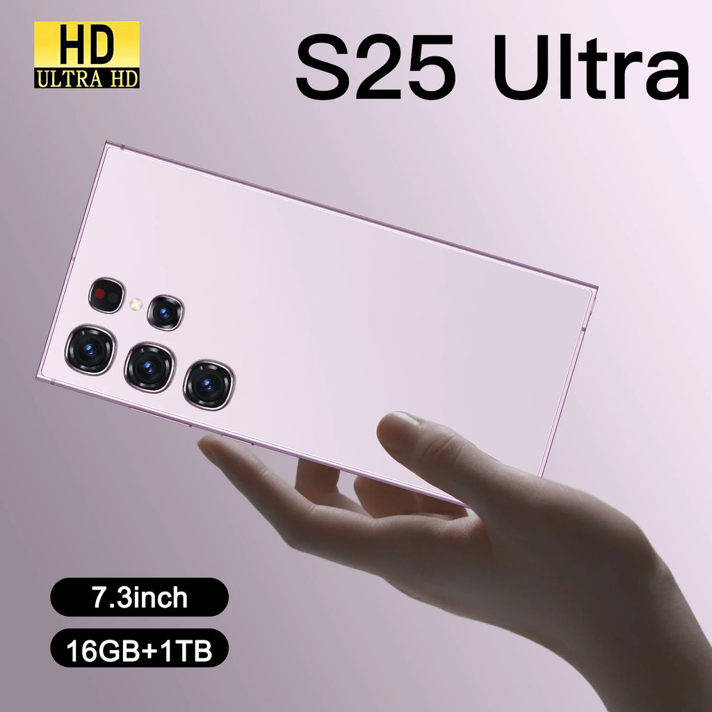 Chinooe Telephone Portable S25 Ultra 16+1TB Unlocked 5G Android 13 Multi-language Octa Core HD Display CDMA 108MP Rear LTE