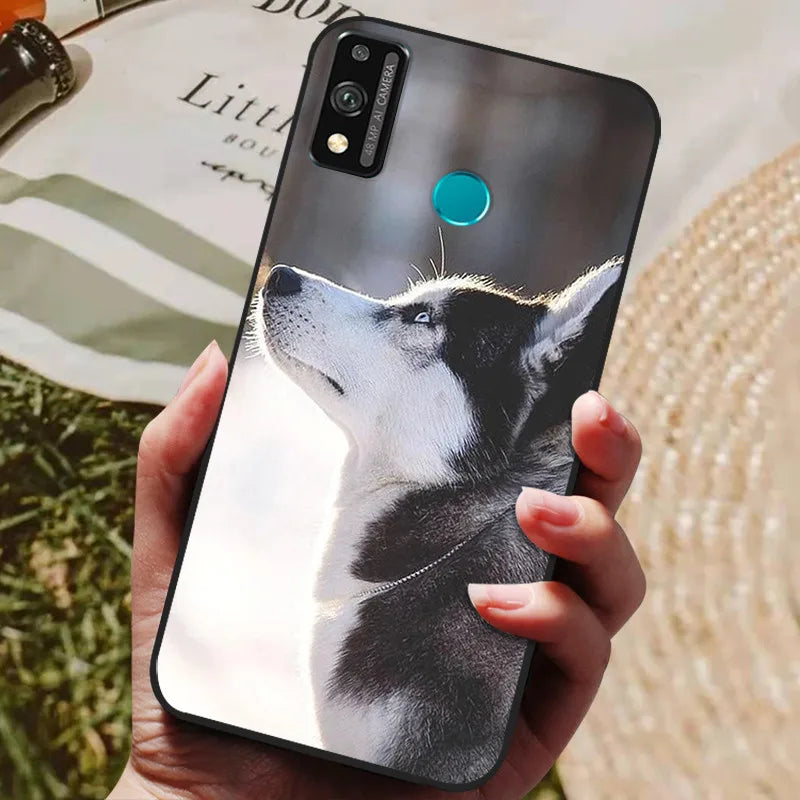 For Honor 9x lite Case Wolf Cartoon Silicon Soft TPU Back Cover For Huawei Honor 9X lite Phone Cases Honor9x Lite Fundas Coque