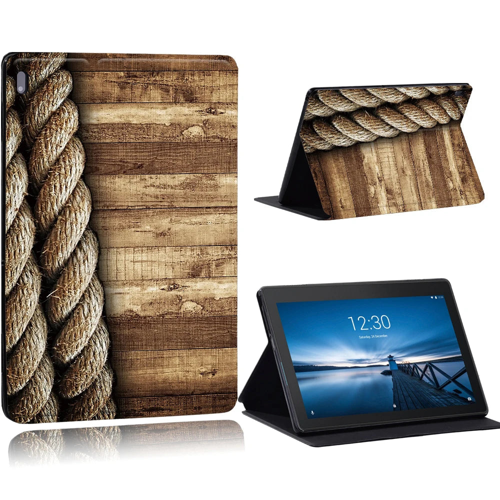 Case for Funda Tablet Lenovo Tab E10 10.1"/Tab M10 10.1"/Smart Tab M10 FHD Plus 10.3" TB-X606F M7 M8 TB-8505 Stand Tablet Cover