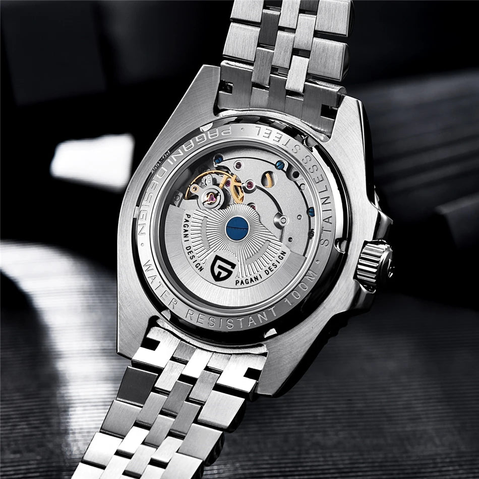 PAGANI DESIGN Top Brand Sapphire Glass Mechanical Watch reloj hombre Luxury Men  Automatic Wristwatch Stainless Steel GMT Watch