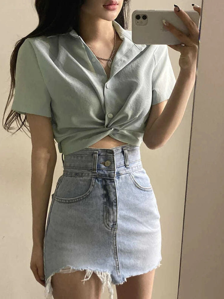 Blouses Women Turn-down Collar Casual Tender Ladies Female Elegant Girls Student Streetwear Fashion Ulzzang Stylish Blusas Top