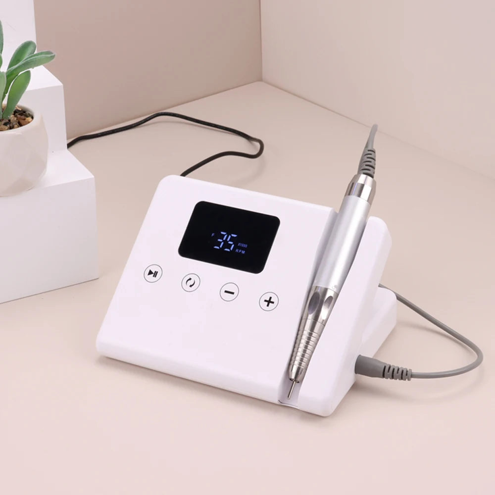 Plug in Desktop 85W Brushless Professional 35000rpm Unique Telephone Design Light Weight Salon Use Nail Drill with Touch Button
