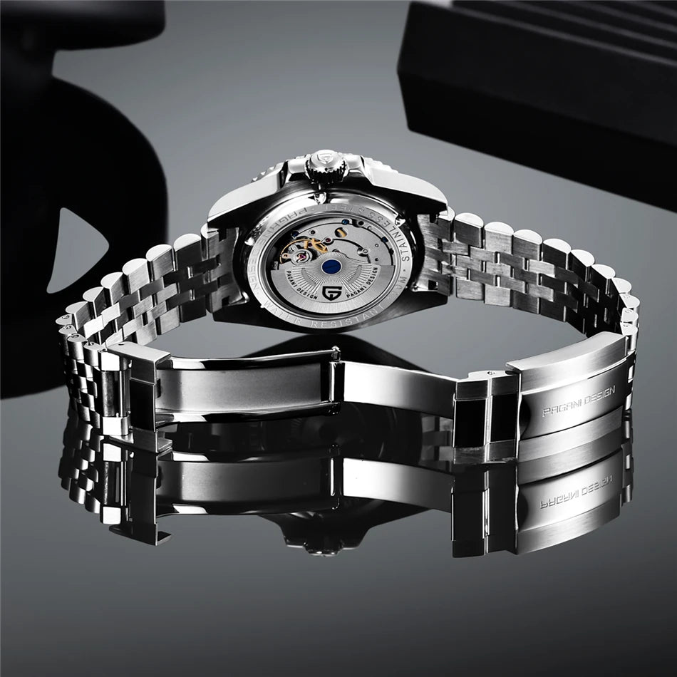 PAGANI DESIGN Top Brand Sapphire Glass Mechanical Watch reloj hombre Luxury Men  Automatic Wristwatch Stainless Steel GMT Watch
