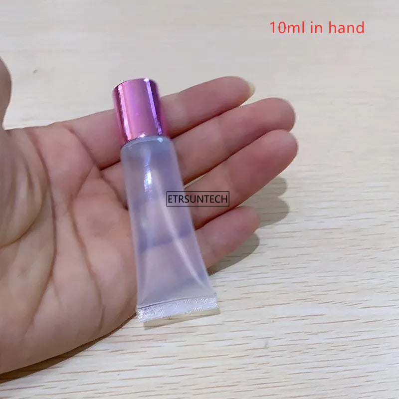 30/50PCS 10ml 15ml 20ml Empty Lipstick Tube,Lip Balm Soft Hose,Makeup Squeeze Sub-bottling,Clear Lip Gloss Container F606