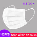 Fast Delivery Mascarillas Mask Disposable Non Wove Meltblown Cloth 3Layer Ply Filter Mask Mouth Face Mask Breathable Masque Mask