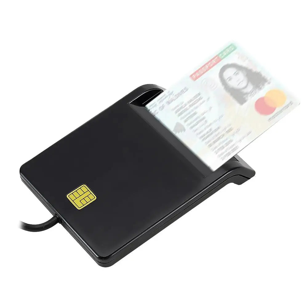Portable USB 2.0 Smart Card Intelligent Card Reader DNIE ATM CAC IC ID Bank Card SIM Card Cloner Connector for Windows Linux