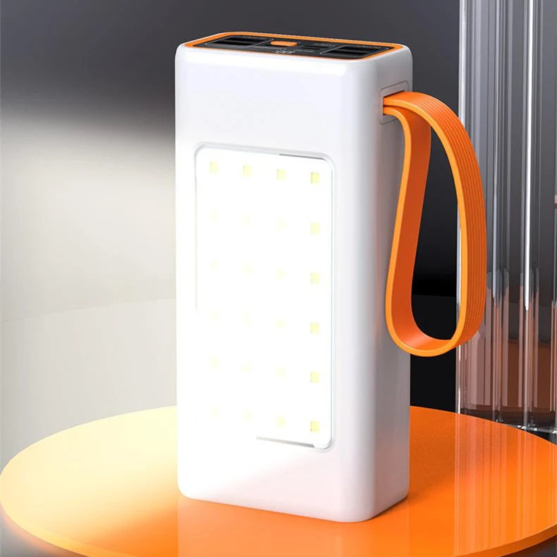 New Large Capacity PD 66W Super Fast Charging LED Outdoor Light  Lithium Battery Factory Price Best 4USB+PD 60000mah Power Bank