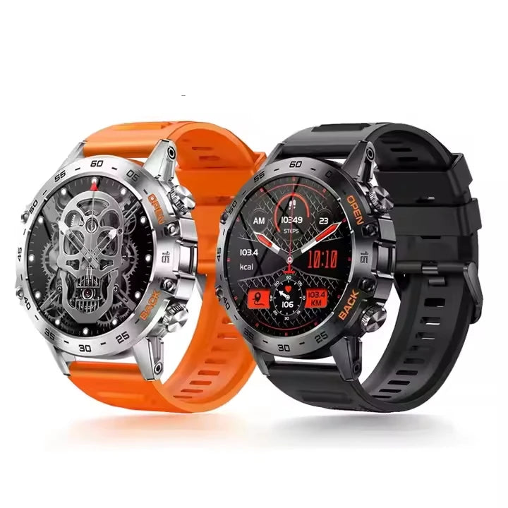 AK56 2026 Outdoor Sport Smartwatch 1.43 Round Screen 400mAh Battery Health Heart Rate BP Monitoring Waterproof K52 Smart Watch