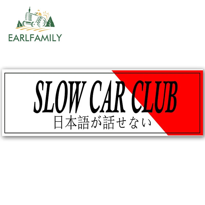 EARLFAMILY 13cm Anime Slap Car Accessories Stickers Campervan Decal Car Refrigerators Vinyl Motorcycle Sunscreen Decals Decor
