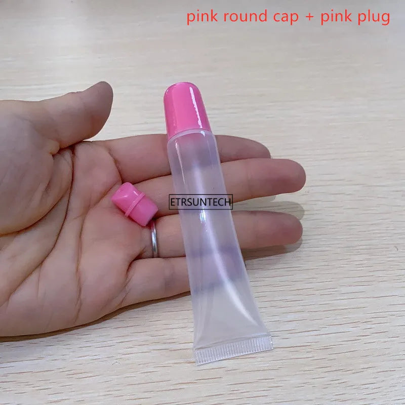 30/50PCS 10ml 15ml 20ml Empty Lipstick Tube,Lip Balm Soft Hose,Makeup Squeeze Sub-bottling,Clear Lip Gloss Container F606
