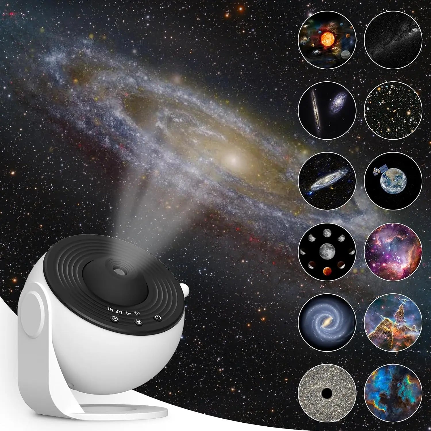 Hot Selling 13 in 1 Planetarium Galaxy Star Projector Rotating Projector Lamp Timed Starry Night Light for Kids Bedroom Decor