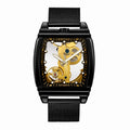 Luxury Transparent Automatic Mechanical Men Watch Steampunk Skeleton Gear Self Winding Leather Men's Clock Watches montre homme