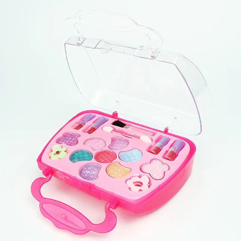 1 Set Safe Non Toxic Children Girl Princess Makeup Set Eyeshadow Lipstick Brush Kit Pretend Play Education Toy