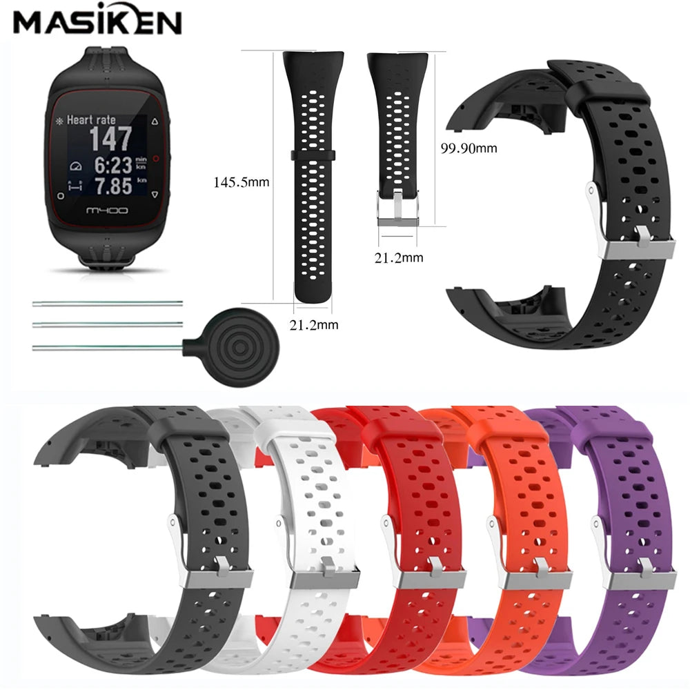Wristband Strap for Polar M400 M430 GPS Sports Smart Watch Replacement Silicone Watchband Bracelet Watch Strap Band Accessories
