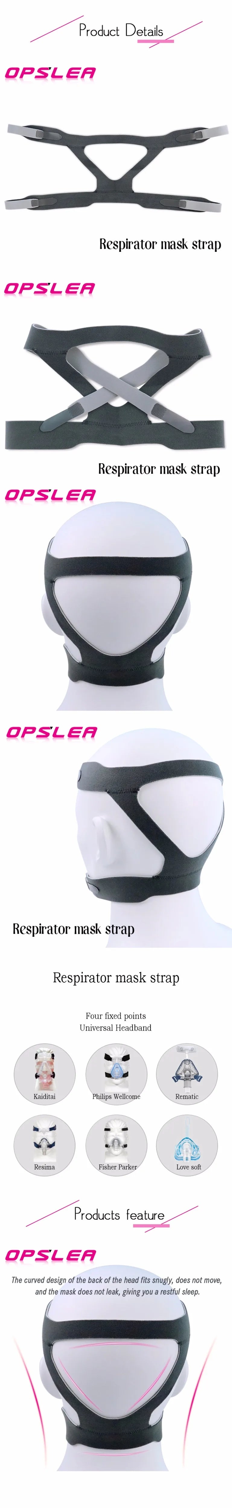 Dedicated Headgear for CPAP Masks Elastic Fiber Anti-snoring Headband Universal Nasal Mask Head Belt Face Mask Strap for Medical