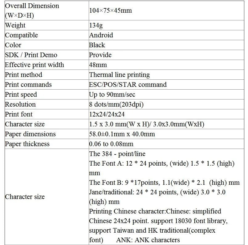 Mini Portable Thermal Printer Bluetooth For Phone Portable Printer Machine For Small Business 58mm Wireless Receipt Impresora