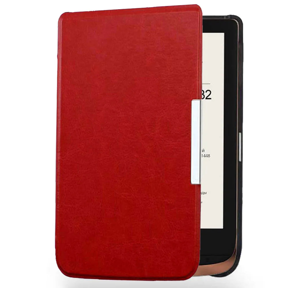 Pocketbook Basic Lux 2/Touch Lux 4/HD 3 Smart Case, UltraSlim Leather Cover For Pocketbook 616/627/632 Auto Sleep +Film