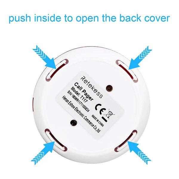 RETEKESS T117 10Pcs Call Button Restaurant Pager Wireless Waiter Transmitter 433MHz For Hookah Bar Cafe Customer Service