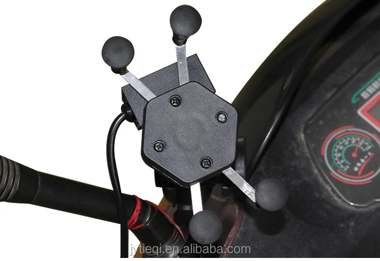 Adjustable Motorcycle Phone Charging Holder Mobile Phone Holder With USB Charger