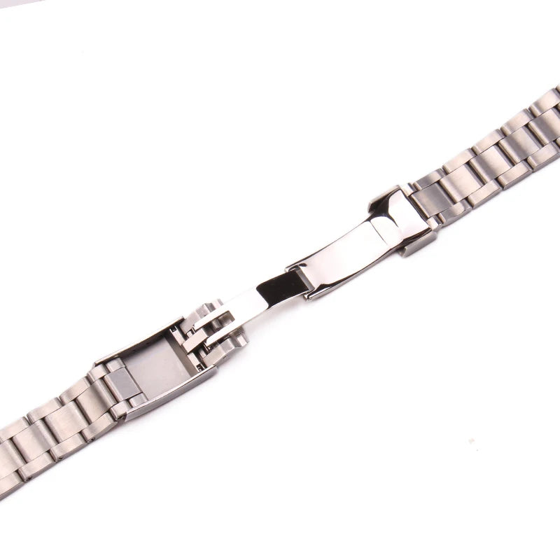 20mm Stainless Steel Watchband Bracelet For Rolex Watch Band Silver Brushed Curved End Replacement Strap