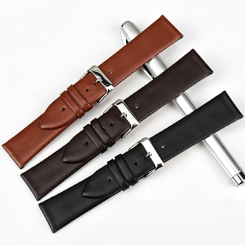 MAIKES New design watchband watch accessories white watch strap 12-24mm thin cow leather watch band women watch bracelet for DW