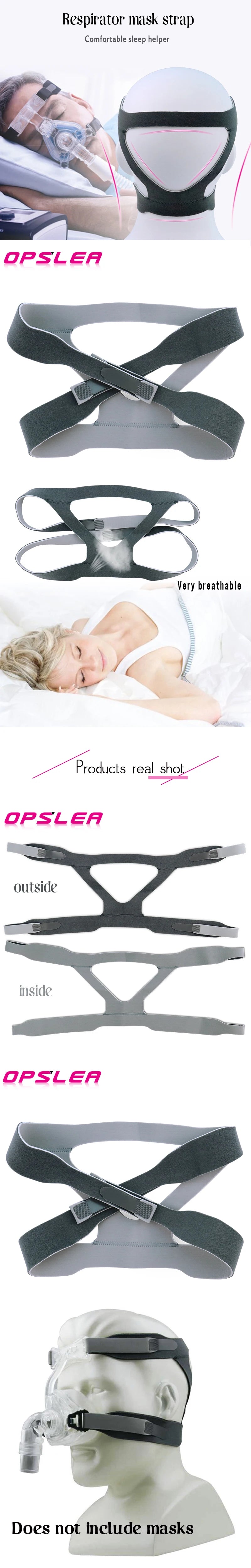 Dedicated Headgear for CPAP Masks Elastic Fiber Anti-snoring Headband Universal Nasal Mask Head Belt Face Mask Strap for Medical