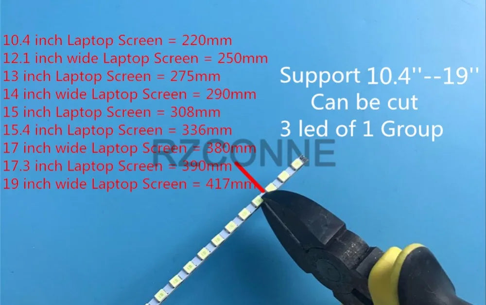 15 inch 310*2.0mm LED Backlight Strip Kit,Update Your 15" CCFL LCD Laptop to LED 2sets