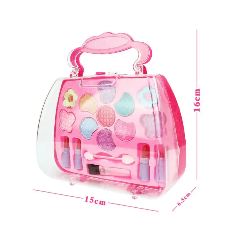 1 Set Safe Non Toxic Children Girl Princess Makeup Set Eyeshadow Lipstick Brush Kit Pretend Play Education Toy