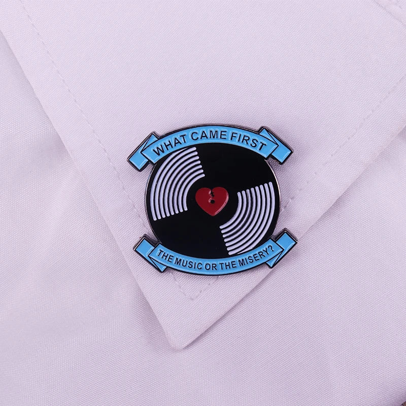 High Fidelity Quote Record Music Nick Hornby - Movie  John Cusack Lapel Pin Badge Enamel pin