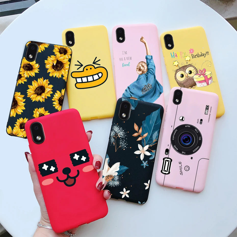 For Samsung Galaxy A01 core Cases Silicon Back Cover Soft Sunflower Phone Case For Samsung A01 core SM-A013 a 01 m01 Core Case